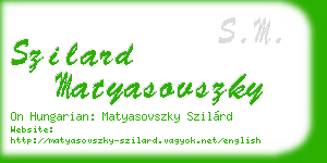 szilard matyasovszky business card